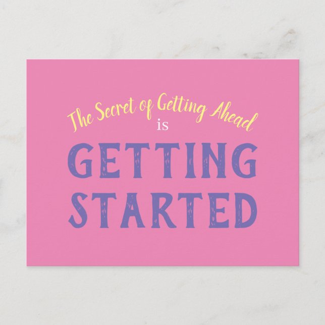Carte Postale Secret de réussite Citation motivationnelle inspir (Devant)