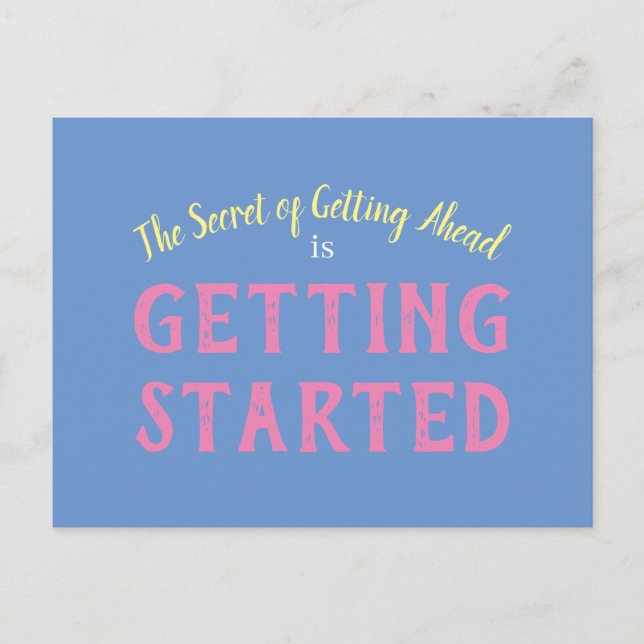 Carte Postale Secret de réussite Citation motivationnelle inspir (Devant)