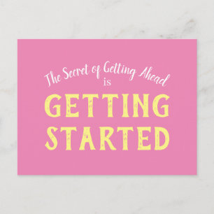 Carte Postale Secret du Succès Citation Inspirante de Motivation