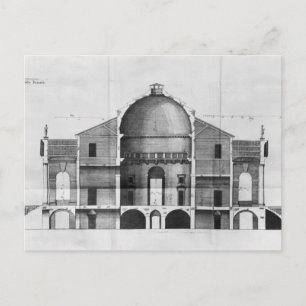 Carte Postale Section transversale de la Villa Rotonda près de