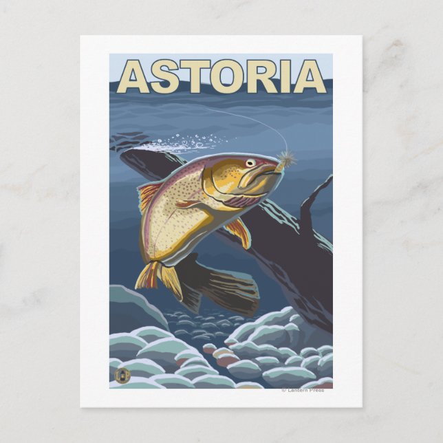 Carte Postale Section transversale de l'Astoria, OregonCutthroat (Devant)