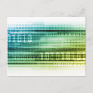 Carte Postale Sécurité des données sur Internet et informations 