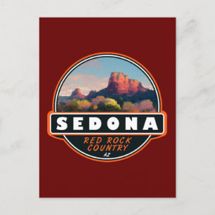 Carte Postale Sedona Arizona Pays de Roches Rouges Emblème Aquar