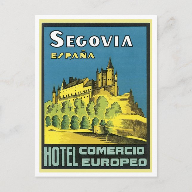 Carte Postale Segovia Espana Hotel Comercio Europeo (Devant)