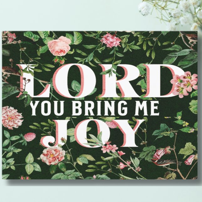 Carte Postale Seigneur Tu M'Apporte Joy Floral Christian (Créateur téléchargé)