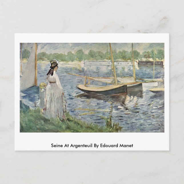 Carte Postale Seine À Argenteuil Par Edouard Manet (Devant)