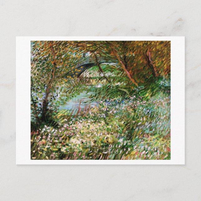 Carte Postale Seine, Pont de Clichy au printemps, Van Gogh (Devant)