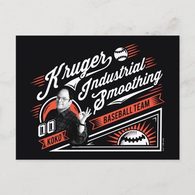 Carte Postale Seinfeld | Équipe industrielle de baseball de Krug (Devant)