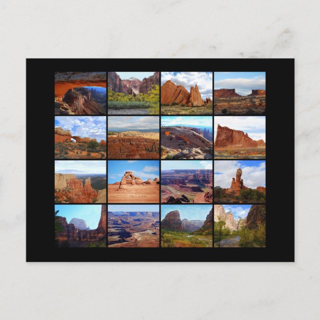 Carte Postale Seize Icônes Paysages Utah (Devant)