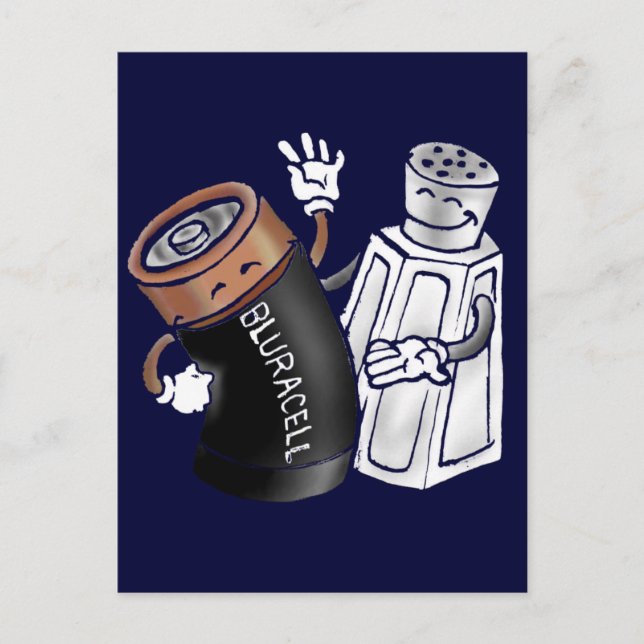 Carte Postale Sel et batterie (Devant)