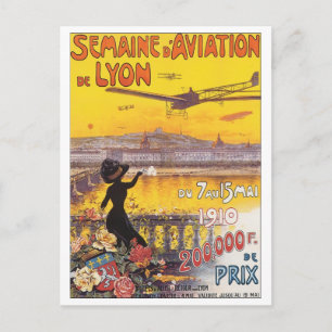 Carte Postale Semaine D'Aviation de Lyon