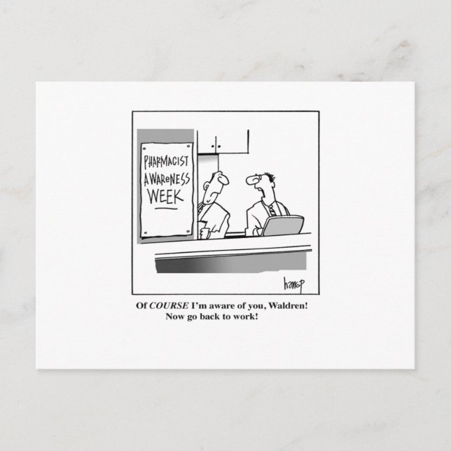 Carte Postale Semaine de sensibilisation aux pharmaciens (Devant)