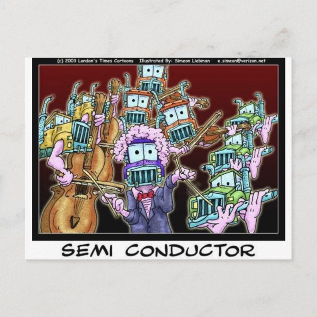 Carte Postale Semi-Chef D'Orchestre Drôle Tee - shirts Et Cadeau (Devant)