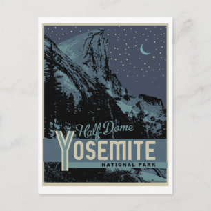 Carte postale semi-dôme du parc national Yosemite