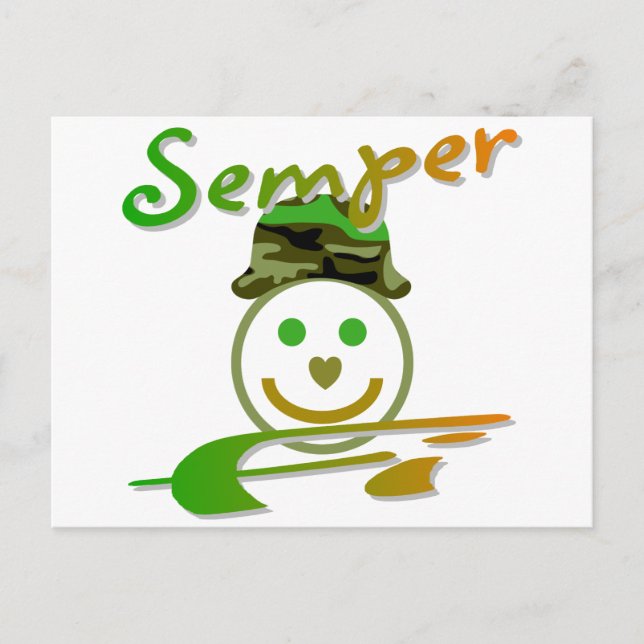 Carte Postale Semper fi (Devant)