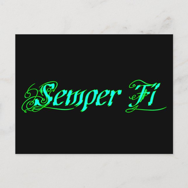 Carte Postale Semper Fi (Devant)