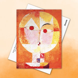 Carte Postale Senecio Portrait Abstrait Paul Klee
