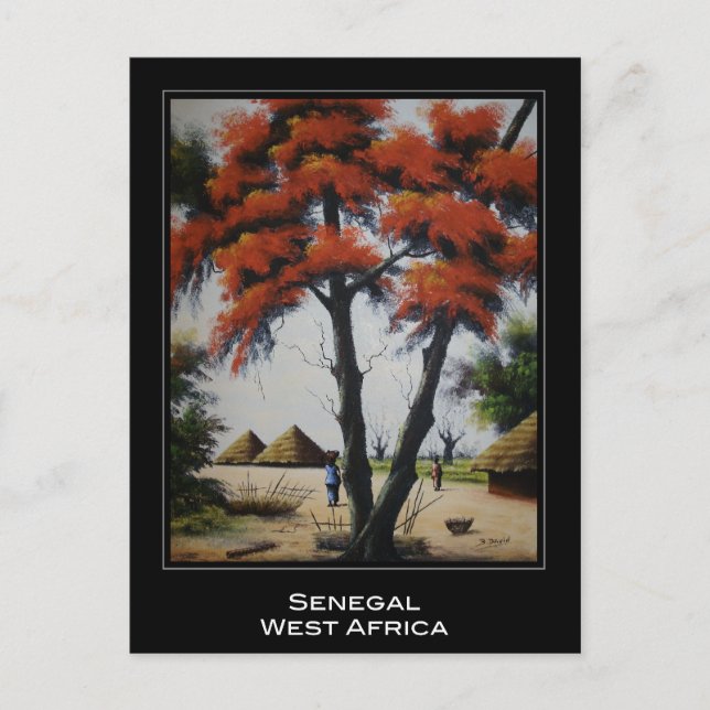 Carte postale sénégalaise d'art (Devant)