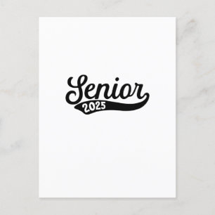 Carte Postale Senior 2025 Graduation Dernière journée de l'école