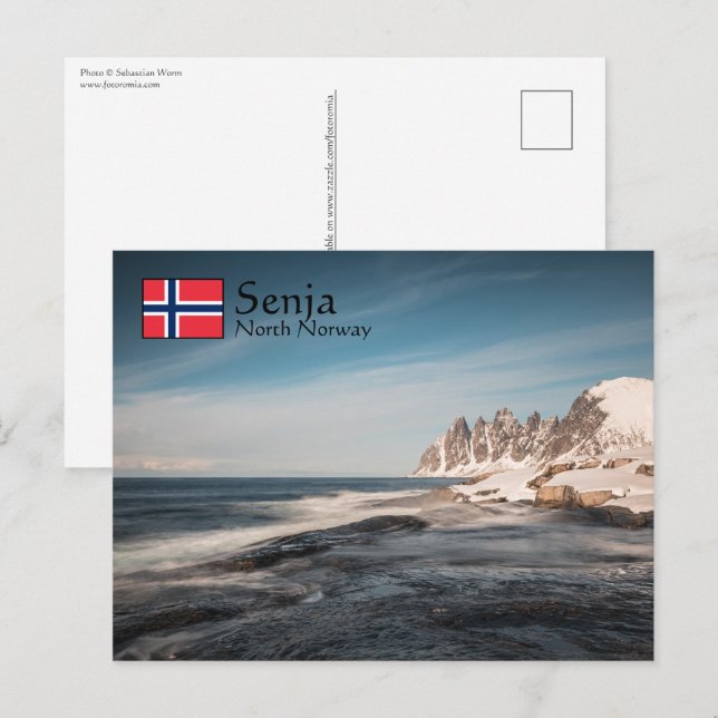 Carte Postale Senja Norvège (Devant / Derrière)