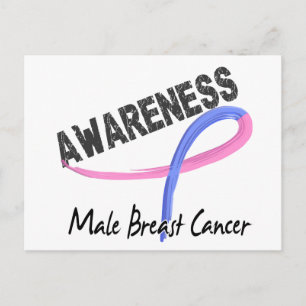 Carte Postale Sensibilisation au cancer du sein chez les hommes 