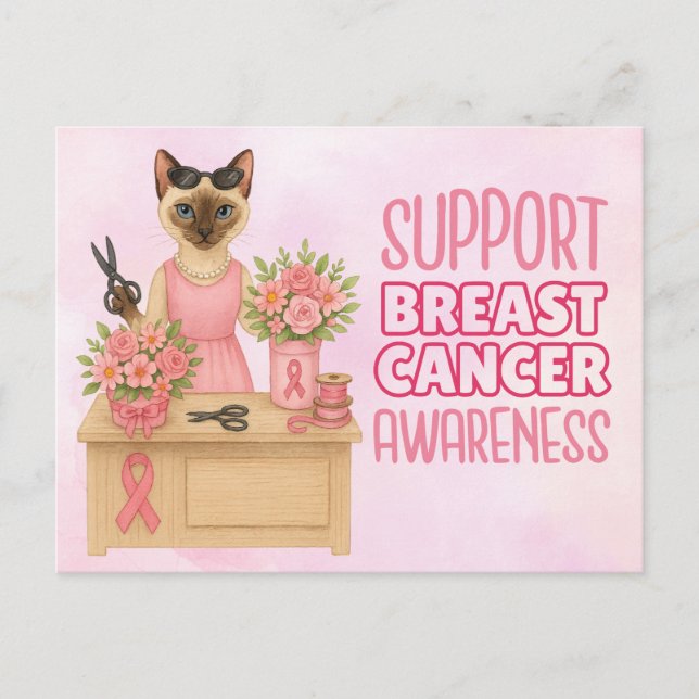 Carte Postale Sensibilisation au cancer du sein en octobre nous  (Devant)