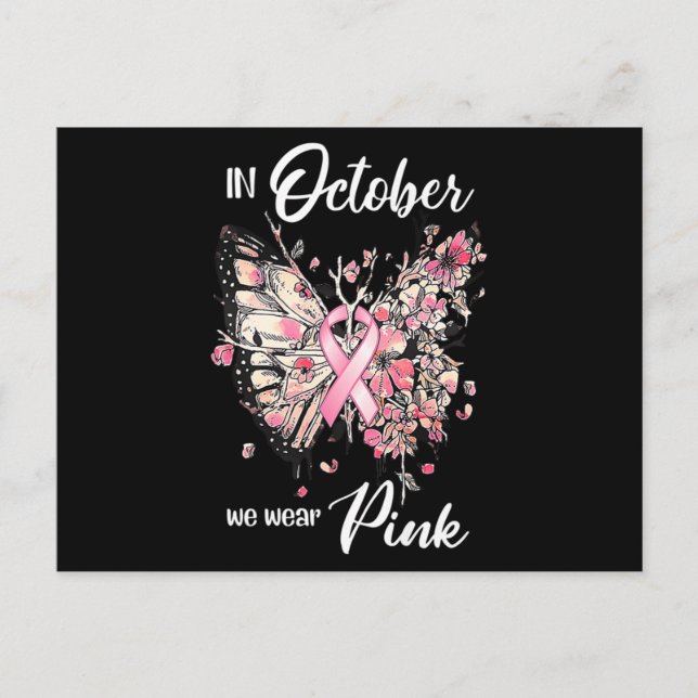 Carte Postale Sensibilisation Au Cancer Du Sein En Octobre Nous  (Devant)