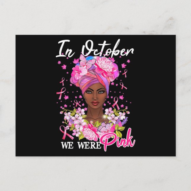 Carte Postale Sensibilisation Au Cancer Du Sein En Octobre Nous  (Devant)