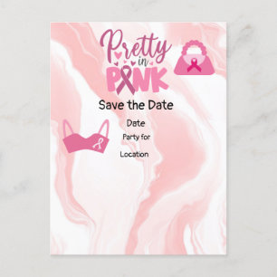 Carte Postale Sensibilisation au cancer du sein, Save the Date P