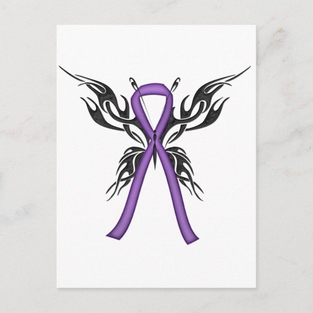 Carte Postale Sensibilisation au lupus - Papillon tribal (Devant)