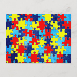 Carte Postale Sensibilisation sur l'autisme-Puzzle par Shirley T