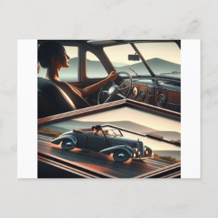 Carte Postale Sentez simplement le style rétro de votre voiture,