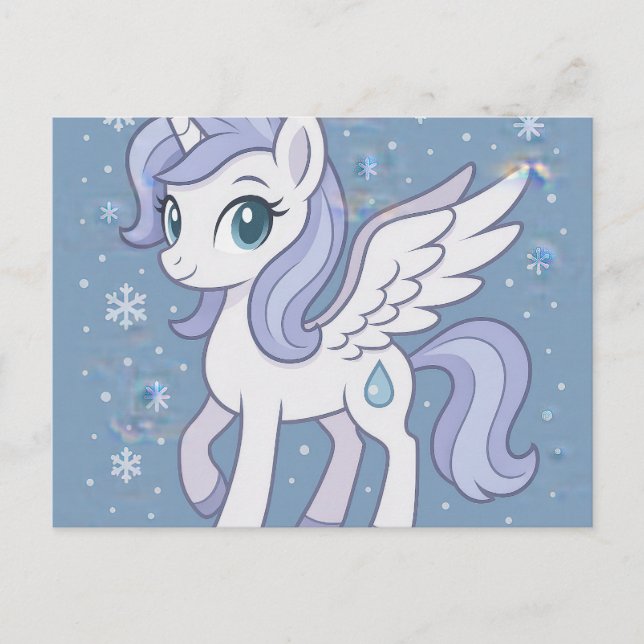 Carte Postale Sentez-vous mieux bientôt - Jolie Pony Flying obte (Devant)