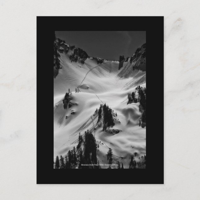 Carte Postale Sentier de neige de montagne (Devant)