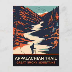Carte Postale Sentier des Appalaches, Grandes Montagnes fumées, 
