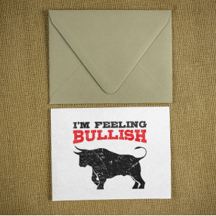 Carte Postale Sentiment Bullish Bull Trading Stock Market Tradin