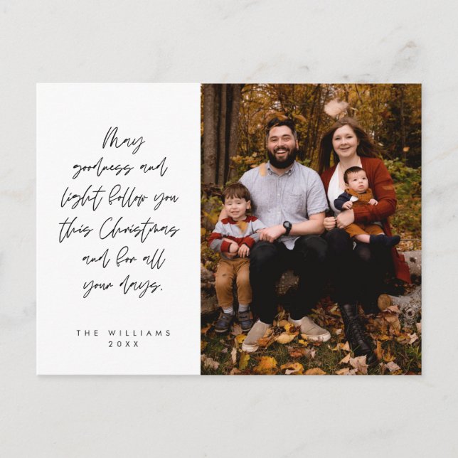 Carte Postale Sentimental, Joyeux Noël, Photo de famille (Devant)