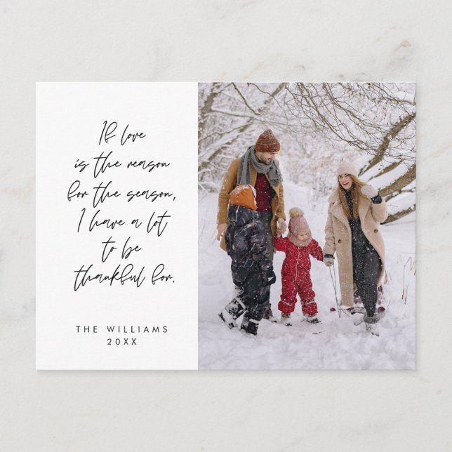 Carte Postale Sentimental, Joyeux Noël, Photo de famille (Devant)