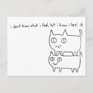 Carte Postale Sentiments Kitty
