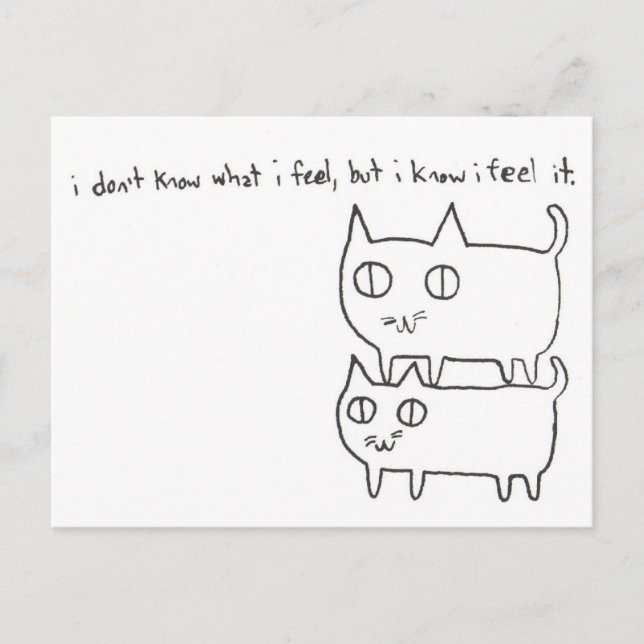 Carte Postale Sentiments Kitty (Devant)