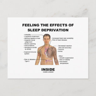 Carte Postale Sentir Les Effets De La Privation De Sommeil À L'I