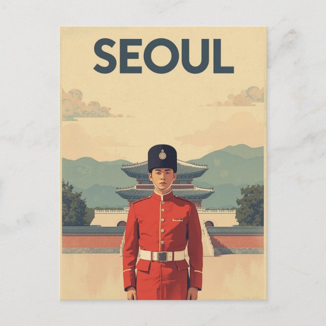 Carte Postale Seoul Palace Guard (Devant)
