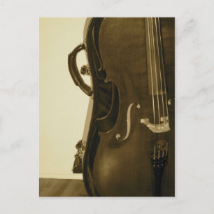 Carte postale Sepia Cello