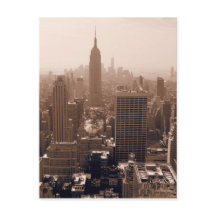 Sepia Empire State Building de Rockefeller