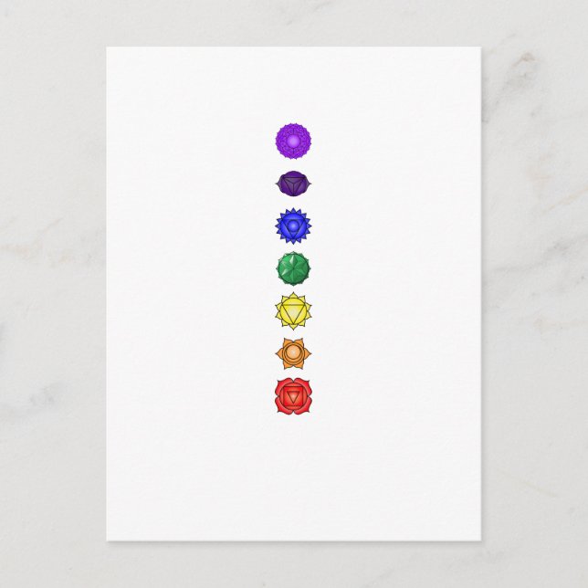 Carte Postale Sept chakras verticaux (Devant)