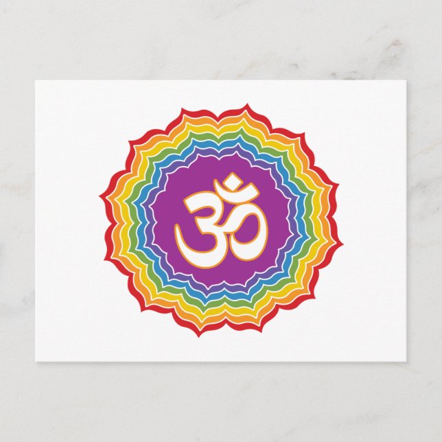 Carte Postale Sept couleurs chakras (Devant)