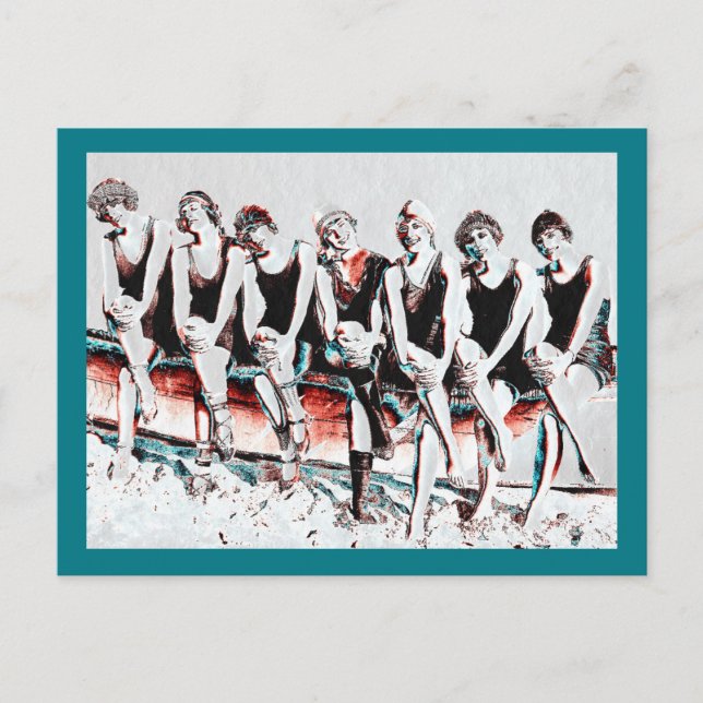 Carte Postale Sept Pals De Beauté De Bain (Devant)