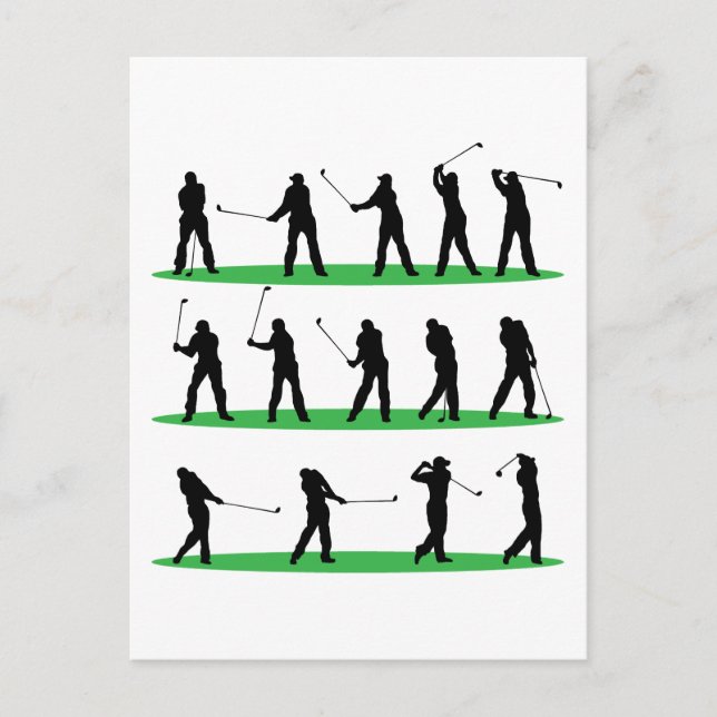 Carte Postale Séquence de conduite de golf (Devant)