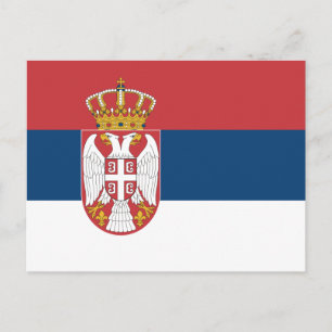 Carte Postale Serbie - Drapeau serbe