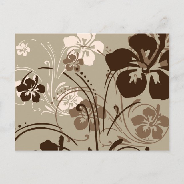 Carte postale Sérénade tropicale (marron) (Devant)